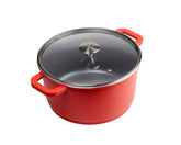 Olla CINCO By Lamex 24 Cm Roja De Aluminio Fundido
